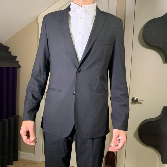 Zara Classic Black Suit 38R 31x32 - Picture 6 of 8